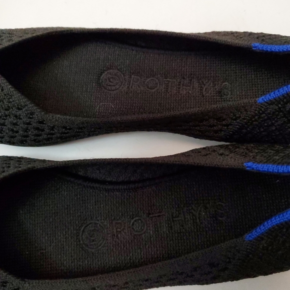 Rothy’s Honeycomb Flats Black  Sz 7 Retired In Excellent Condition - Picture 6 of 9